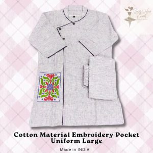 Cotton Material Embroidery Pocket Uniform Large